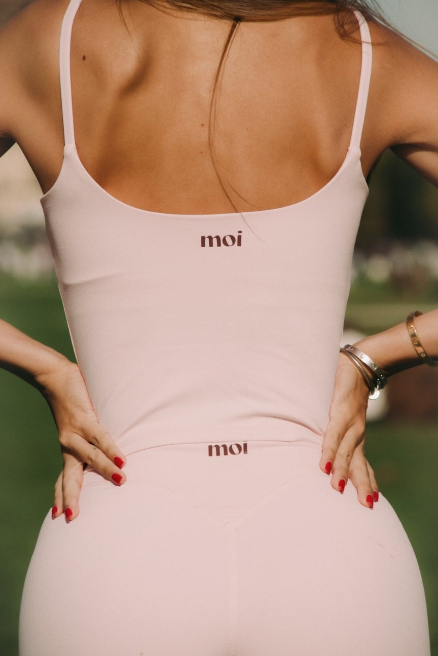 Close-up of the Petal cami and short from behind